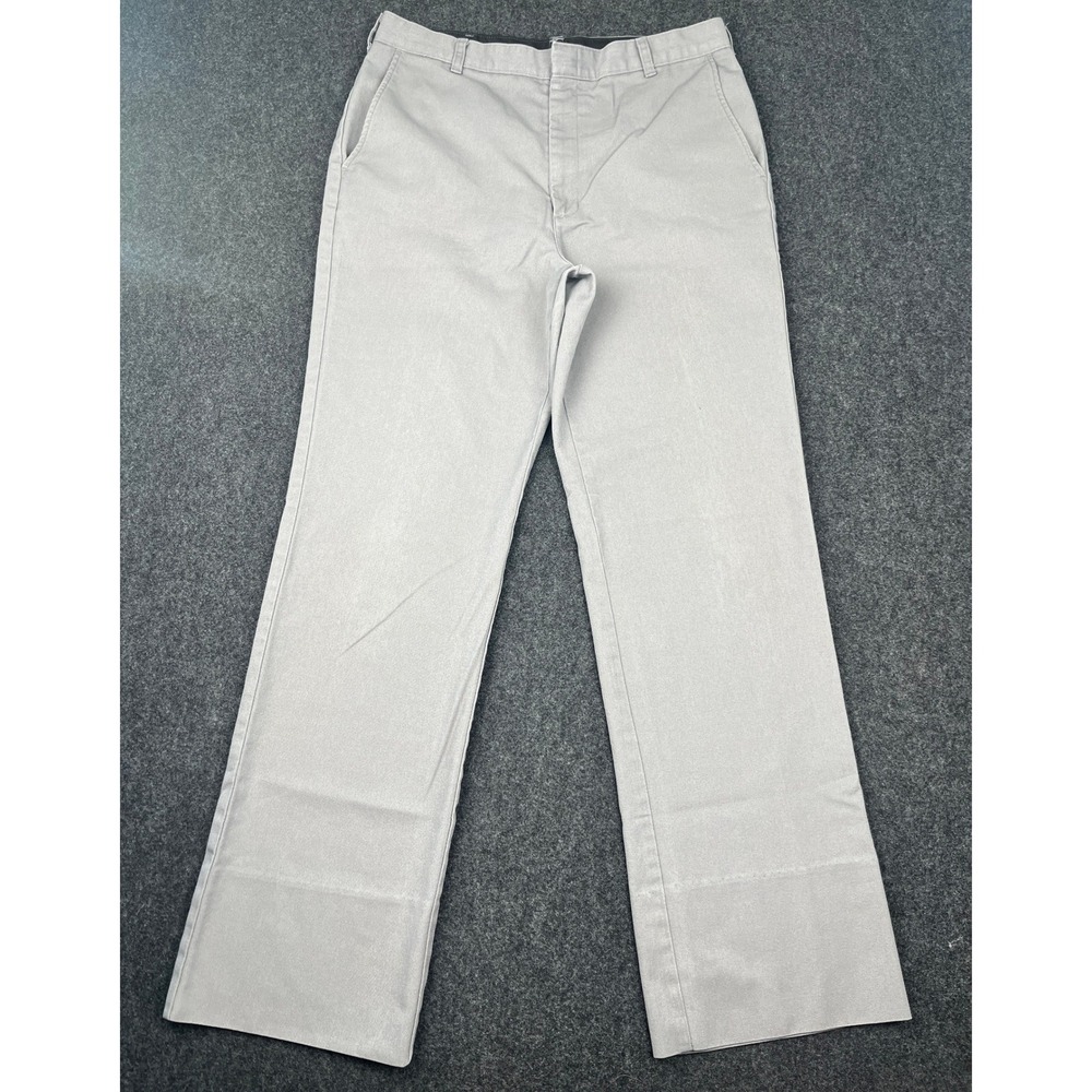 Vintage Gray Twill Workwear Pants Mens 34x29 Straight Leg Skate Chino